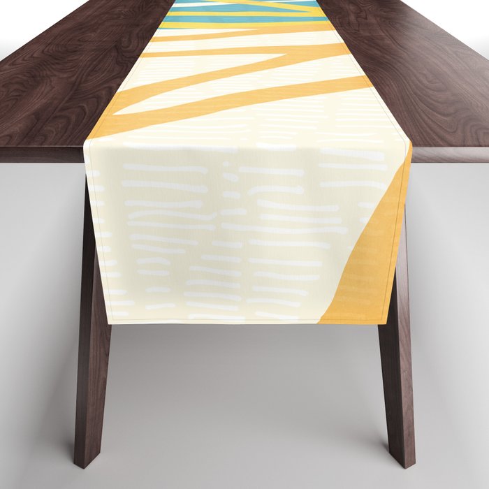 Happy Summer Abstract Table Runner Gallery Image 1