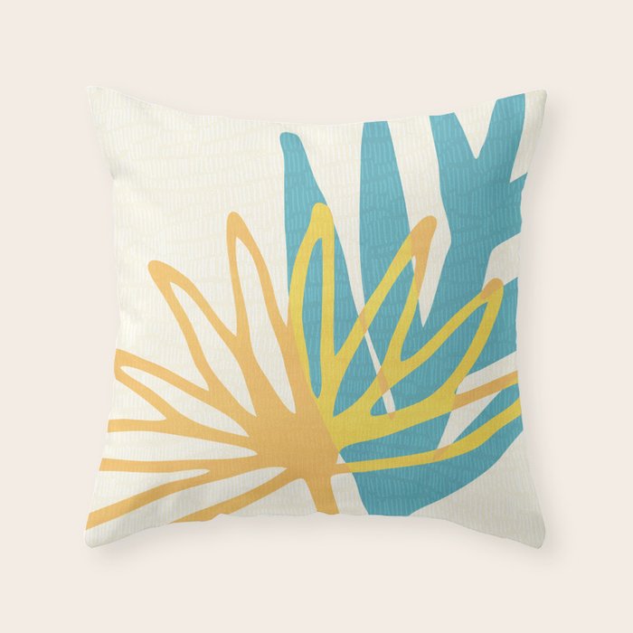 Happy Summer Abstract Throw Pillow Gallery Image 1