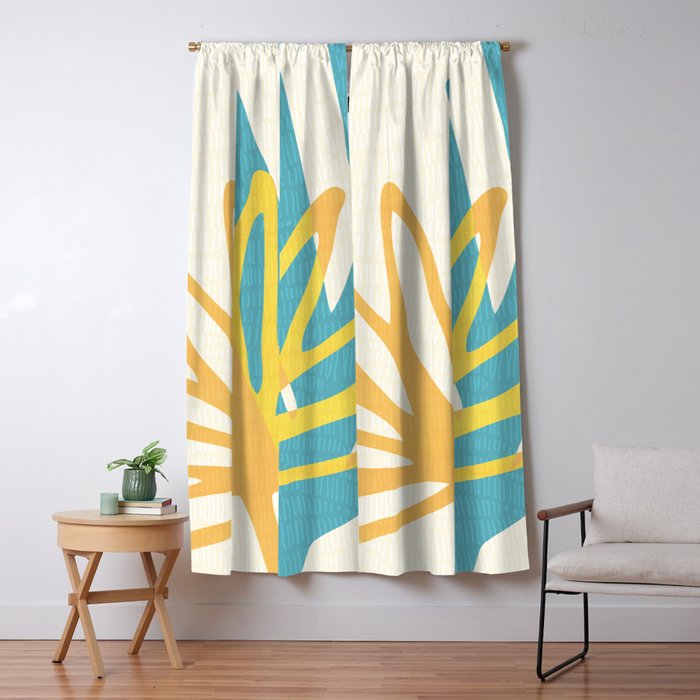 Happy Summer Abstract Window Curtain Gallery Image 1