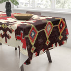 Burdur  Antique South West Anatolia Turkish Kilim Print Tablecloth Gallery Image 3