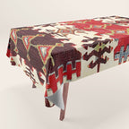 Burdur  Antique South West Anatolia Turkish Kilim Print Tablecloth Gallery Image 1