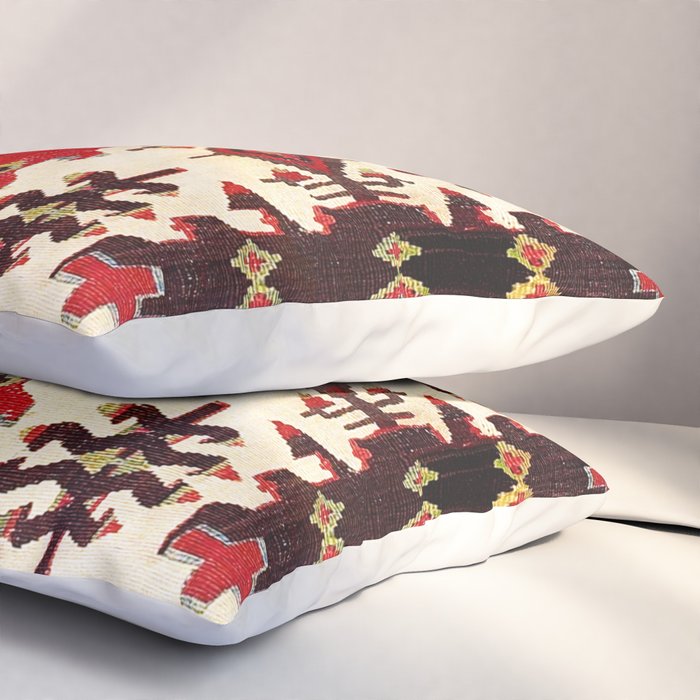 Burdur  Antique South West Anatolia Turkish Kilim Print Pillow Sham Gallery Image 3