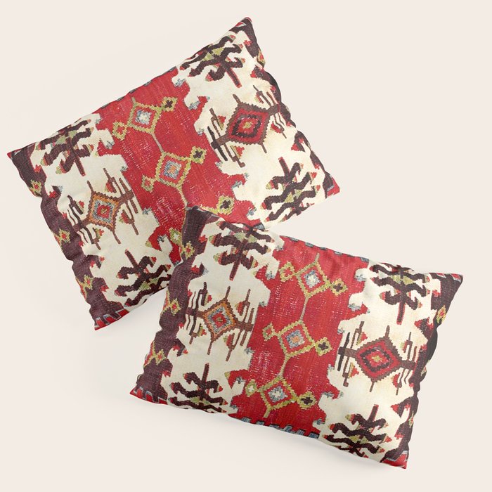 Burdur  Antique South West Anatolia Turkish Kilim Print Pillow Sham Gallery Image 3