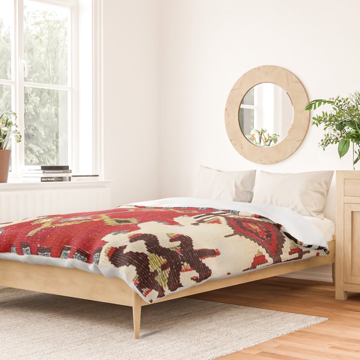 Burdur  Antique South West Anatolia Turkish Kilim Print Duvet Cover Gallery Image 2