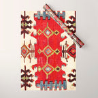 Burdur  Antique South West Anatolia Turkish Kilim Print Wrapping Paper Gallery Image 1