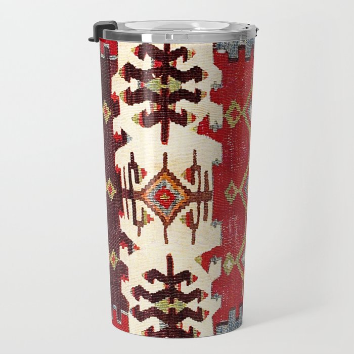 Burdur  Antique South West Anatolia Turkish Kilim Print Travel Mug Gallery Image 3