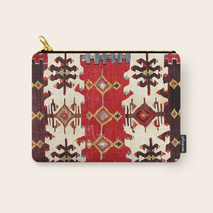 Burdur  Antique South West Anatolia Turkish Kilim Print Carry All Pouch Gallery Image 1