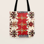 Burdur  Antique South West Anatolia Turkish Kilim Print Tote Bag Gallery Image 1