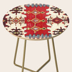 Burdur  Antique South West Anatolia Turkish Kilim Print Side Table Gallery Image 2