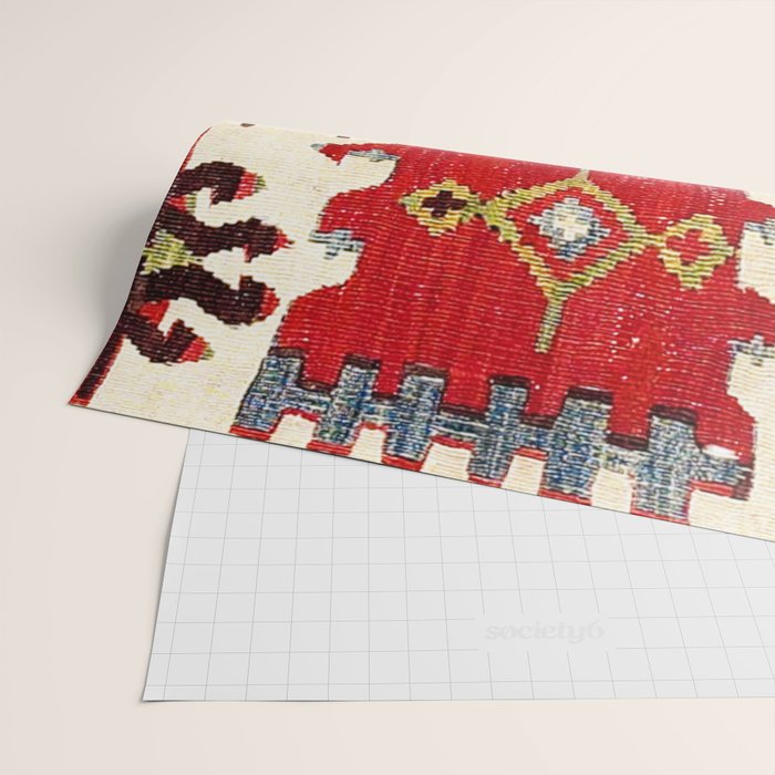 Burdur  Antique South West Anatolia Turkish Kilim Print Wrapping Paper Gallery Image 2