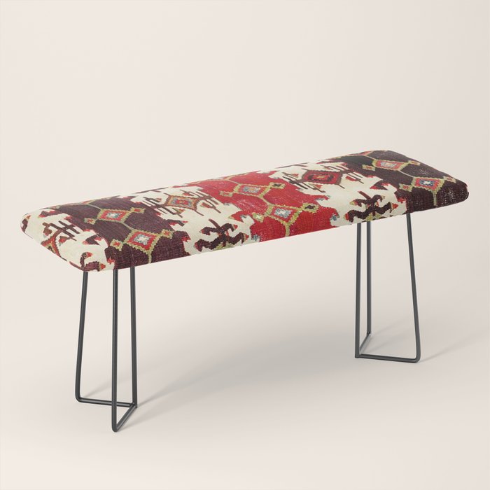 Burdur  Antique South West Anatolia Turkish Kilim Print Bench Gallery Image 1