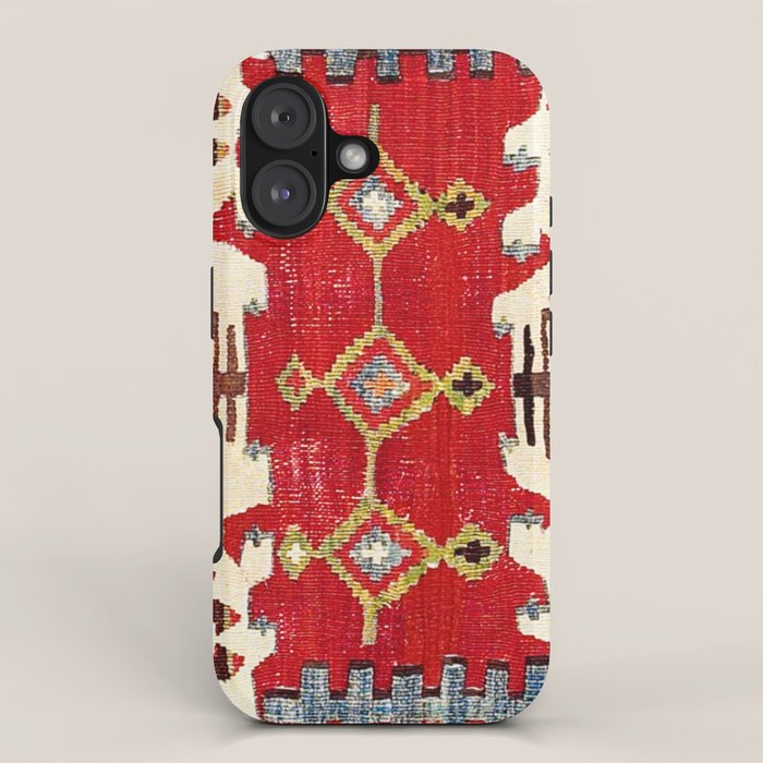 Burdur  Antique South West Anatolia Turkish Kilim Print iPhone Case Gallery Image 1