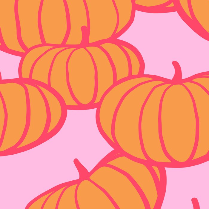 Retro Dopamine Pumpkin Fall Pattern - Orange on Pink Coffee Mug Gallery Image 2