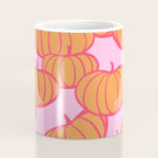 Retro Dopamine Pumpkin Fall Pattern - Orange on Pink Coffee Mug Gallery Image 4