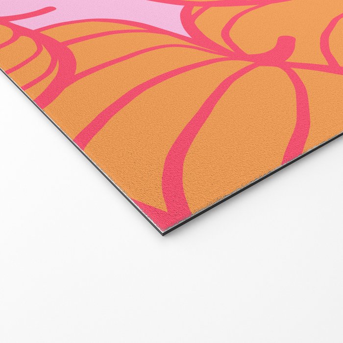 Retro Dopamine Pumpkin Fall Pattern - Orange on Pink Welcome Mat Gallery Image 2