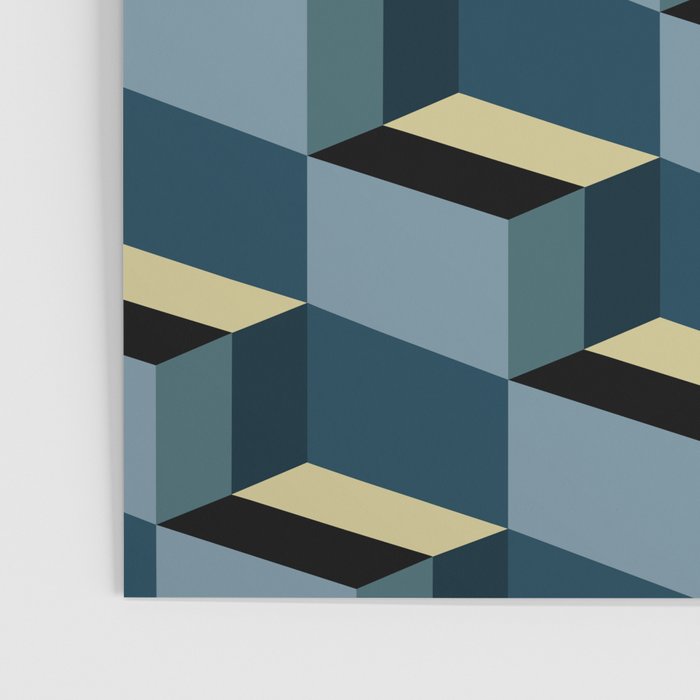 Cuboid Mid Century Abstract Shapes Pattern III Poster Gallery Image 3