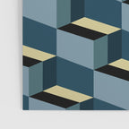 Cuboid Mid Century Abstract Shapes Pattern III Poster Gallery Image 3
