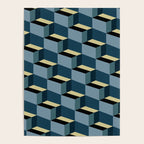 Cuboid Mid Century Abstract Shapes Pattern III Poster Gallery Image 4