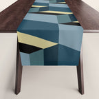 Cuboid Mid Century Abstract Shapes Pattern III Table Runner Gallery Image 1