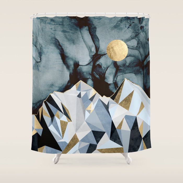 Midnight Peaks Shower Curtain Gallery Image 1