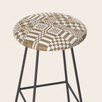 Warm Vintage Checks Stool Gallery Image 2