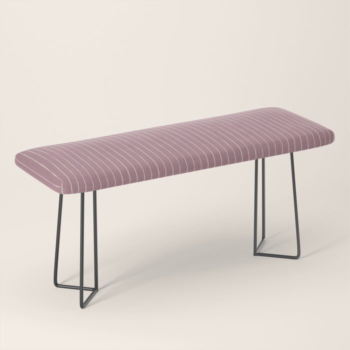 Romantic Botanica Coordinator - Thin Stripes in Rosewood Pink Bench Gallery Image 1