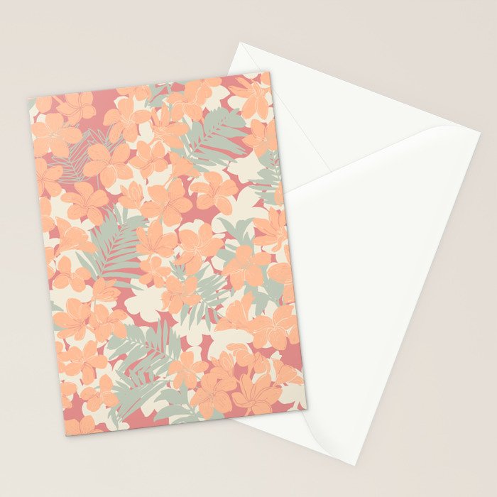 Exotic plumeria flowers A Stationery Card Gallery Image 2