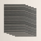 Bamako Striped and Dotted Pattern in Black and Almond Cream Wrapping Paper Gallery Image 3