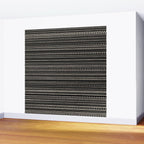 Bamako Striped and Dotted Pattern in Black and Almond Cream Wall Mural Gallery Image 2