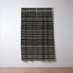 Bamako Striped and Dotted Pattern in Black and Almond Cream Window Curtain Gallery Image 3