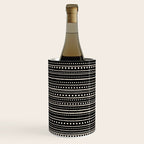 Bamako Striped and Dotted Pattern in Black and Almond Cream Wine Chiller Gallery Image 3