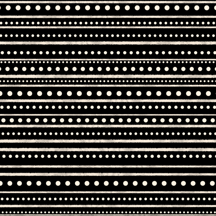 Bamako Striped and Dotted Pattern in Black and Almond Cream Coffee Mug Gallery Image 2