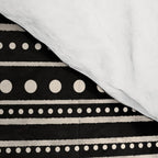 Bamako Striped and Dotted Pattern in Black and Almond Cream Comforter Gallery Image 4
