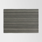 Bamako Striped and Dotted Pattern in Black and Almond Cream Rug Gallery Image 2