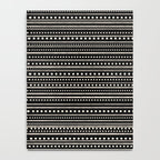 Bamako Striped and Dotted Pattern in Black and Almond Cream Notebook Gallery Image 4