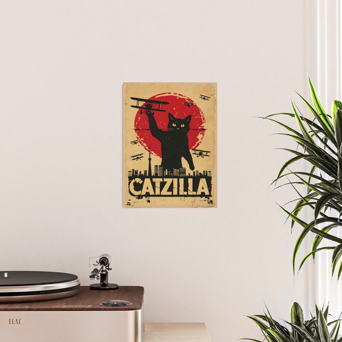 Catzilla vintage poster Poster Gallery Image 2