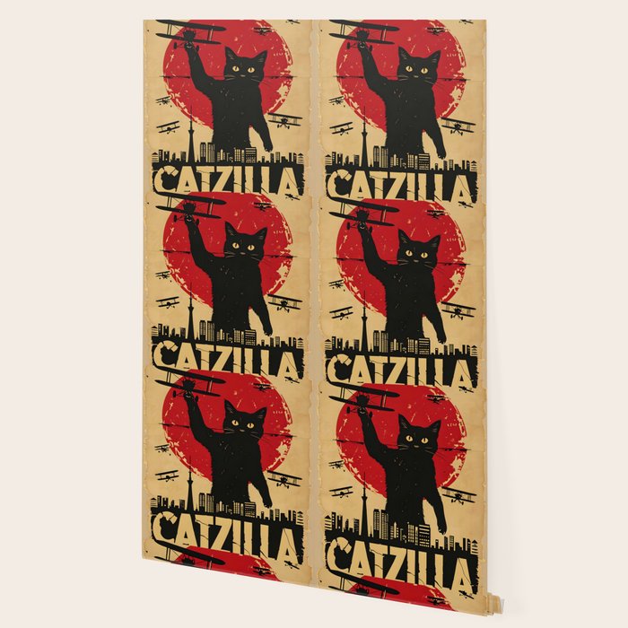 Catzilla vintage poster Wallpaper Gallery Image 2