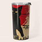 Catzilla vintage poster Travel Mug Gallery Image 2