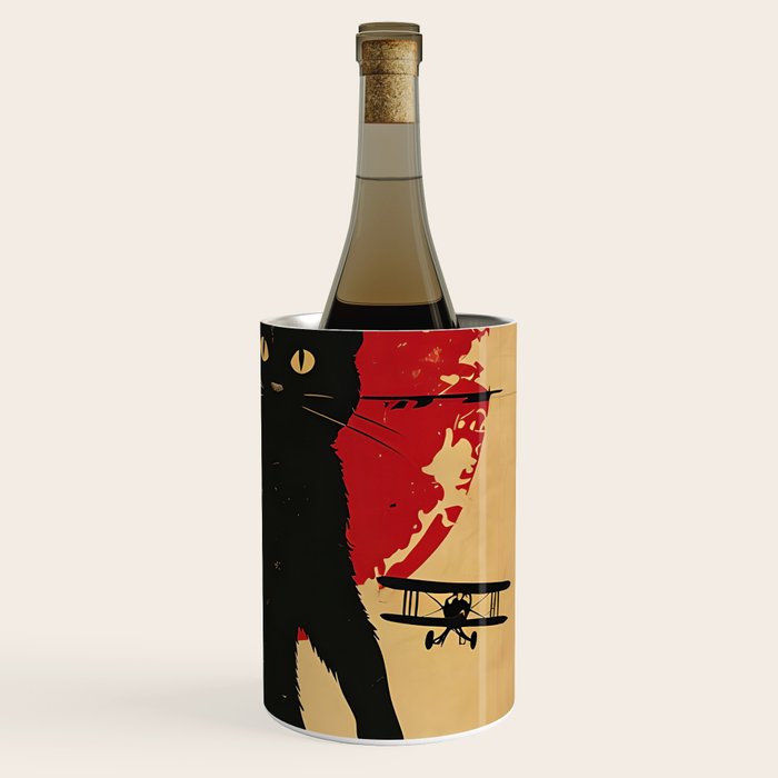 Catzilla vintage poster Wine Chiller Gallery Image 3