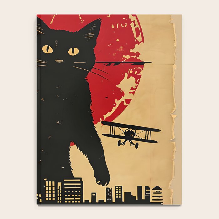 Catzilla vintage poster Notebook Gallery Image 4