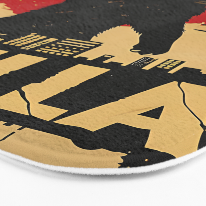 Catzilla vintage poster Bath Mat Gallery Image 3