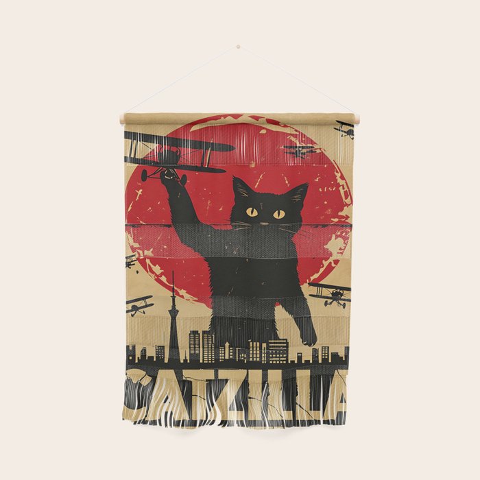 Catzilla vintage poster Wall Hanging Gallery Image 1