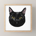 Black Cat needs snacks Mini Art Print Gallery Image 1