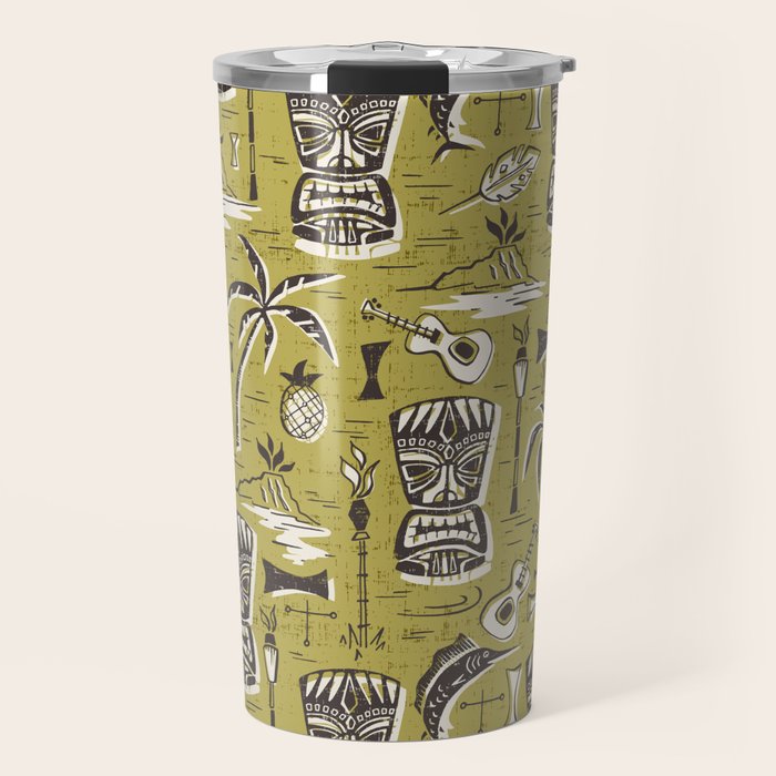 Tropical Tiki Green Travel Mug Gallery Image 1
