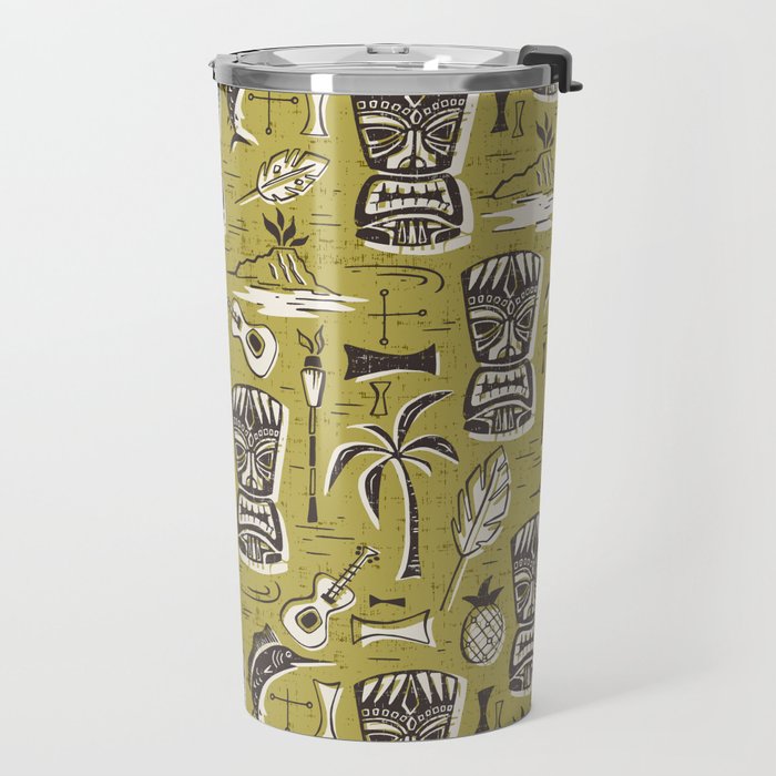 Tropical Tiki Green Travel Mug Gallery Image 2