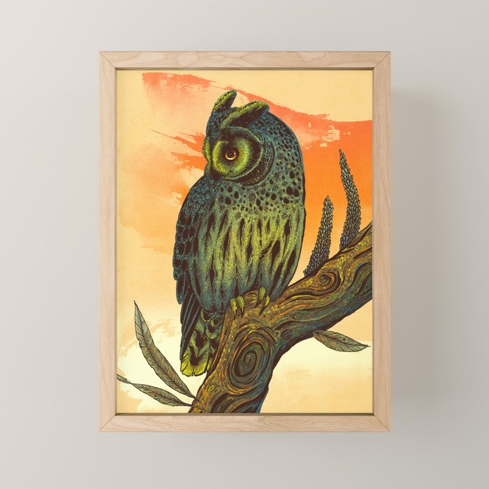 Dusk Owl Mini Art Print Gallery Image 1