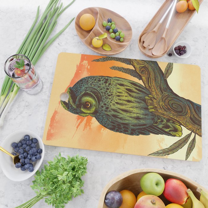 Dusk Owl Cutting Board Gallery Image 2