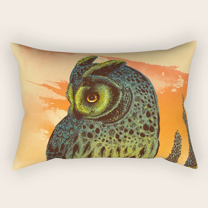 Dusk Owl Rectangular Pillow Gallery Image 1