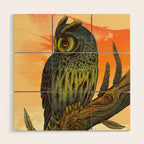 Dusk Owl Wood Wall Art Gallery Image 1