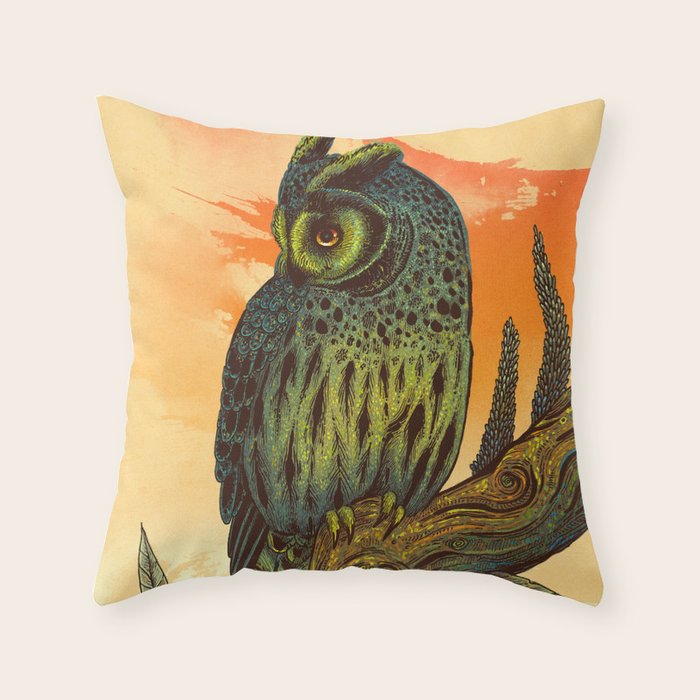 Dusk Owl Throw Pillow Gallery Image 6